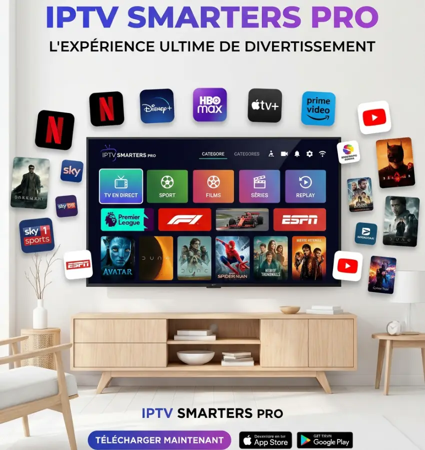 Abonnement IPTV Smarters Pro compatible France