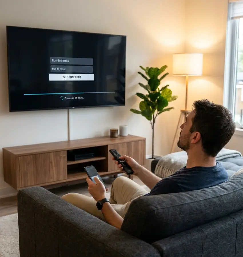 Installer IPTV Smarters Pro - saisie des identifiants sur Smart TV